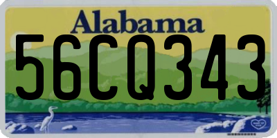 AL license plate 56CQ343