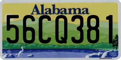 AL license plate 56CQ381