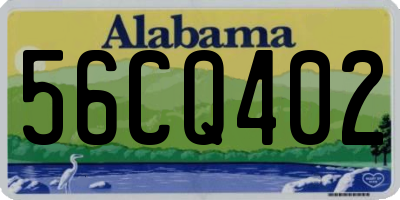 AL license plate 56CQ402