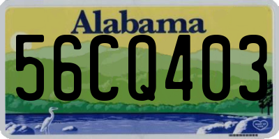 AL license plate 56CQ403