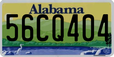 AL license plate 56CQ404