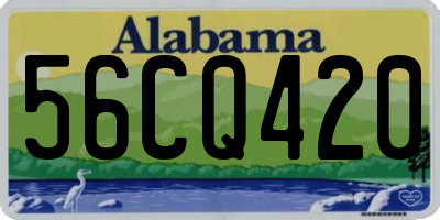 AL license plate 56CQ420