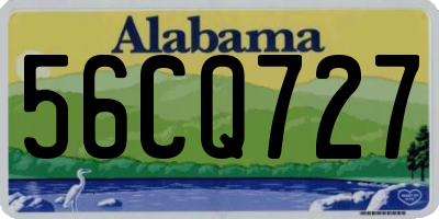 AL license plate 56CQ727