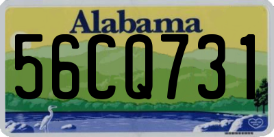 AL license plate 56CQ731