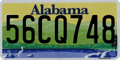AL license plate 56CQ748