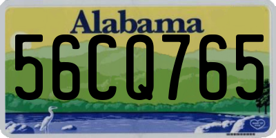 AL license plate 56CQ765