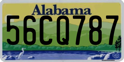 AL license plate 56CQ787