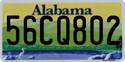 AL license plate 56CQ802
