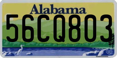 AL license plate 56CQ803