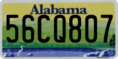 AL license plate 56CQ807