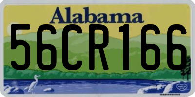 AL license plate 56CR166