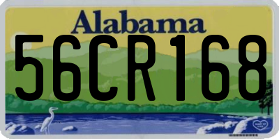 AL license plate 56CR168