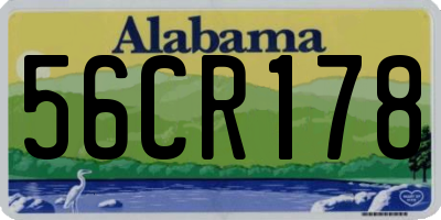 AL license plate 56CR178