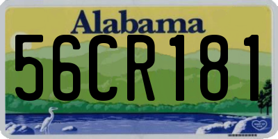AL license plate 56CR181