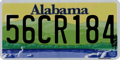 AL license plate 56CR184