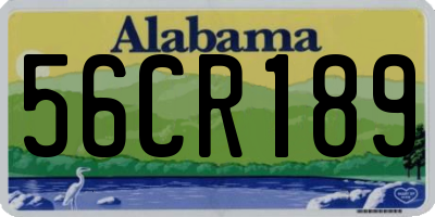 AL license plate 56CR189