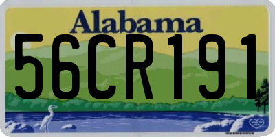 AL license plate 56CR191