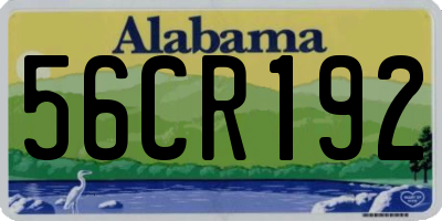AL license plate 56CR192