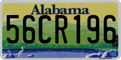 AL license plate 56CR196