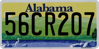 AL license plate 56CR207