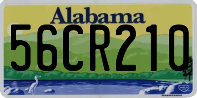 AL license plate 56CR210