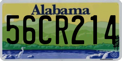 AL license plate 56CR214
