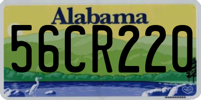 AL license plate 56CR220