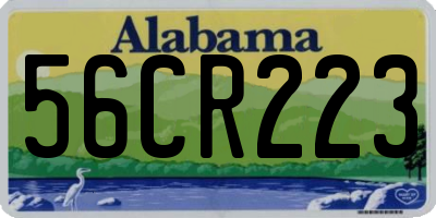 AL license plate 56CR223