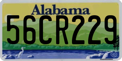 AL license plate 56CR229