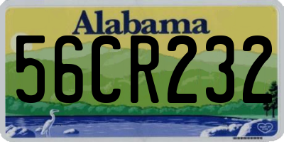 AL license plate 56CR232