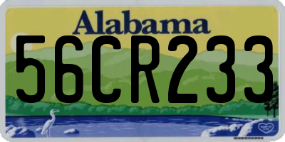 AL license plate 56CR233