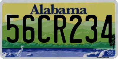 AL license plate 56CR234