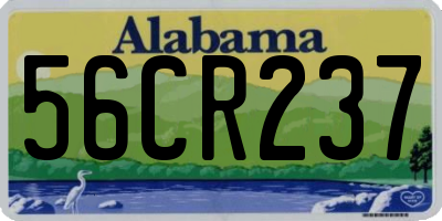 AL license plate 56CR237