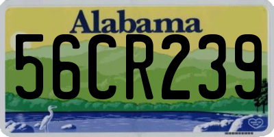 AL license plate 56CR239