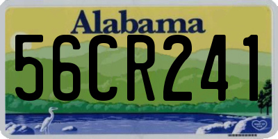 AL license plate 56CR241