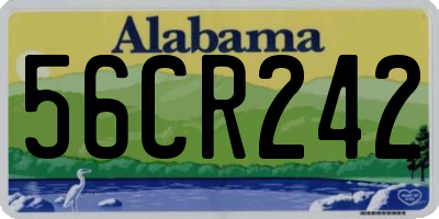 AL license plate 56CR242