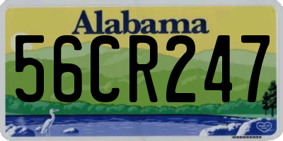 AL license plate 56CR247