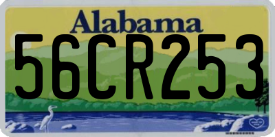 AL license plate 56CR253