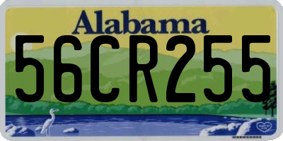 AL license plate 56CR255