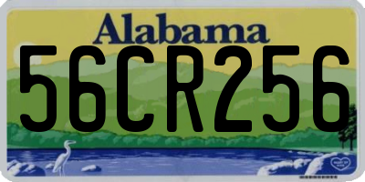 AL license plate 56CR256