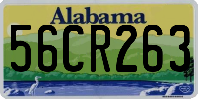 AL license plate 56CR263