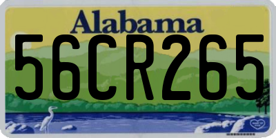 AL license plate 56CR265