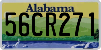AL license plate 56CR271