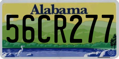 AL license plate 56CR277