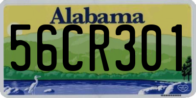 AL license plate 56CR301