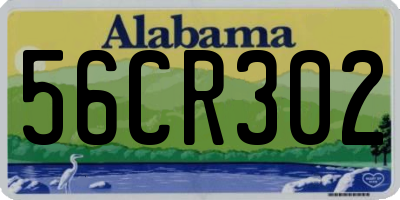 AL license plate 56CR302