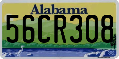 AL license plate 56CR308