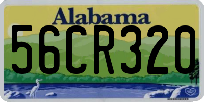 AL license plate 56CR320