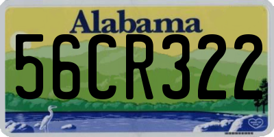 AL license plate 56CR322