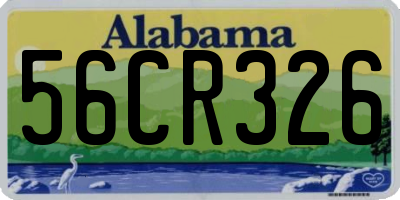 AL license plate 56CR326
